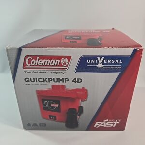 Coleman QuickPump 4D Red Air Matress Camping Pump